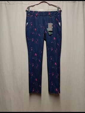 KJUS Ice Light Treg Print Golf Pants Size 38 M Slim Fit
